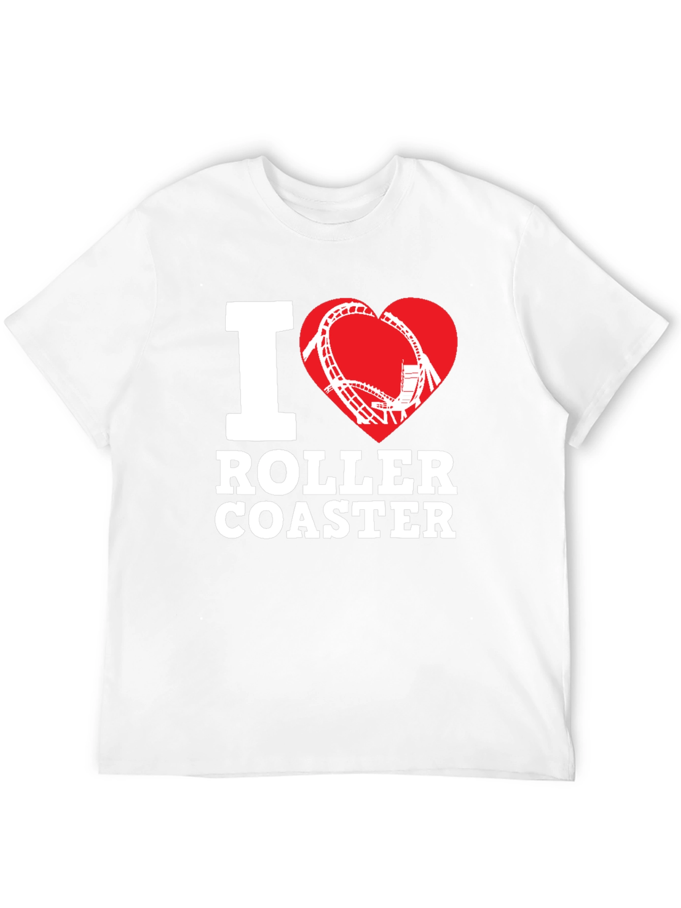 I Love Roller Coaster Black Tee