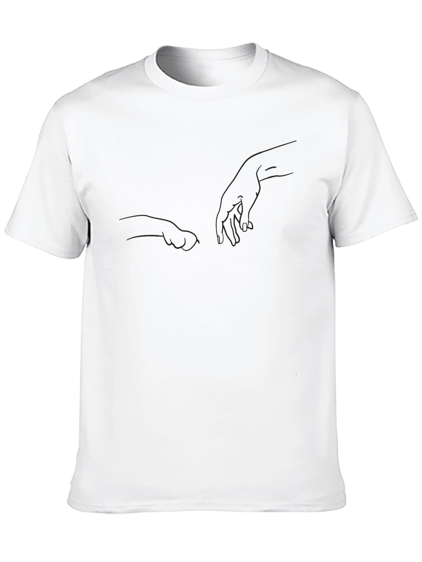 Creation of Adam Inspired Black T-Shirt