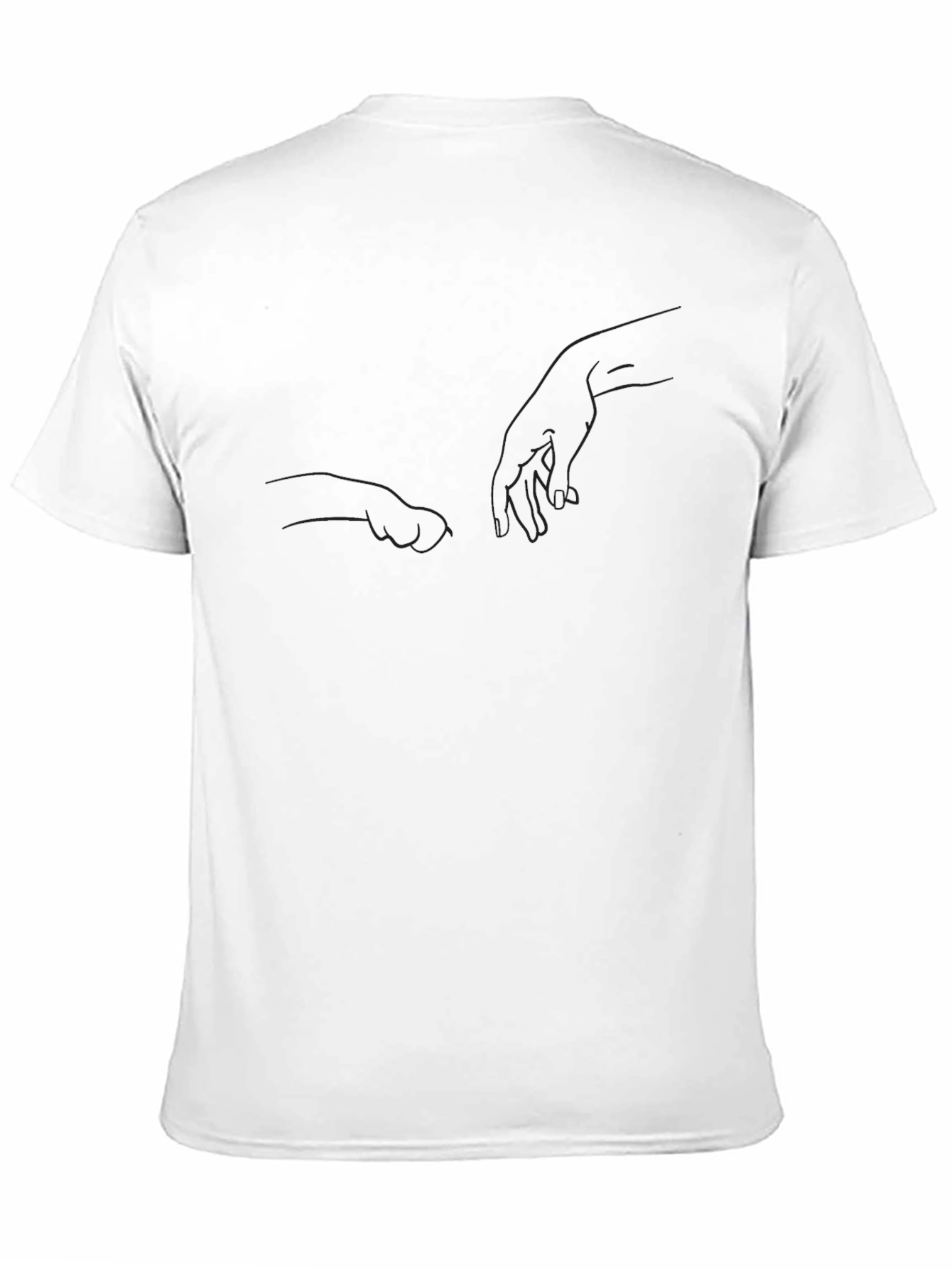 Creation of Adam Inspired Black T-Shirt
