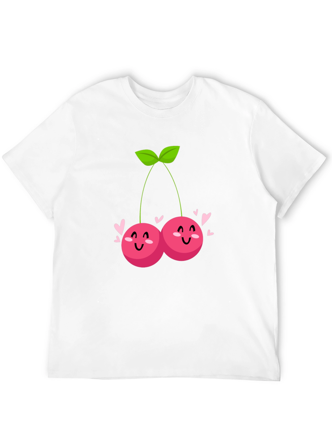 Cute Cherry Graphic Tee - Trendy Black T-Shirt