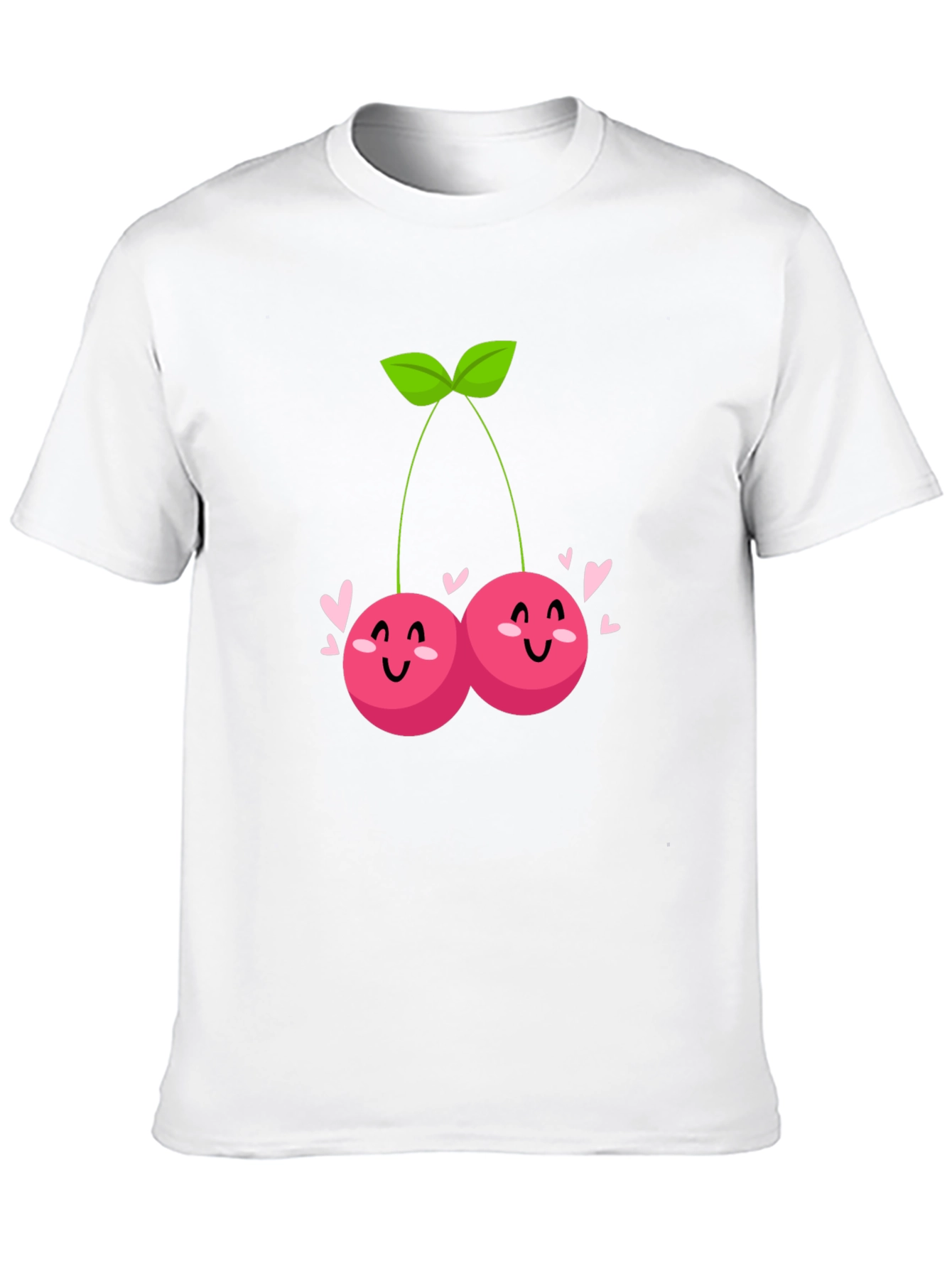 Cute Cherry Graphic Tee - Trendy Black T-Shirt