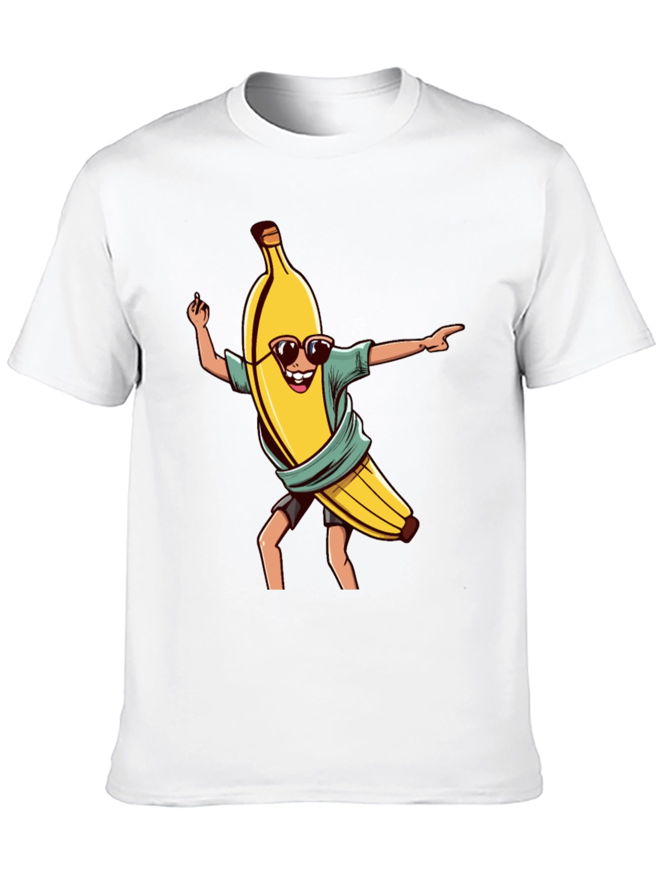 Cool Banana Graphic Tee - Black Cotton T-Shirt