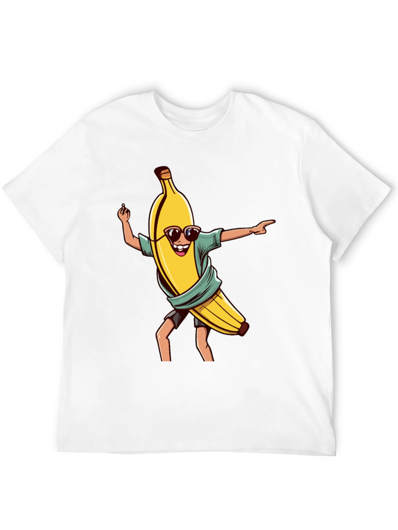 Cool Banana Graphic Tee - Black Cotton T-Shirt