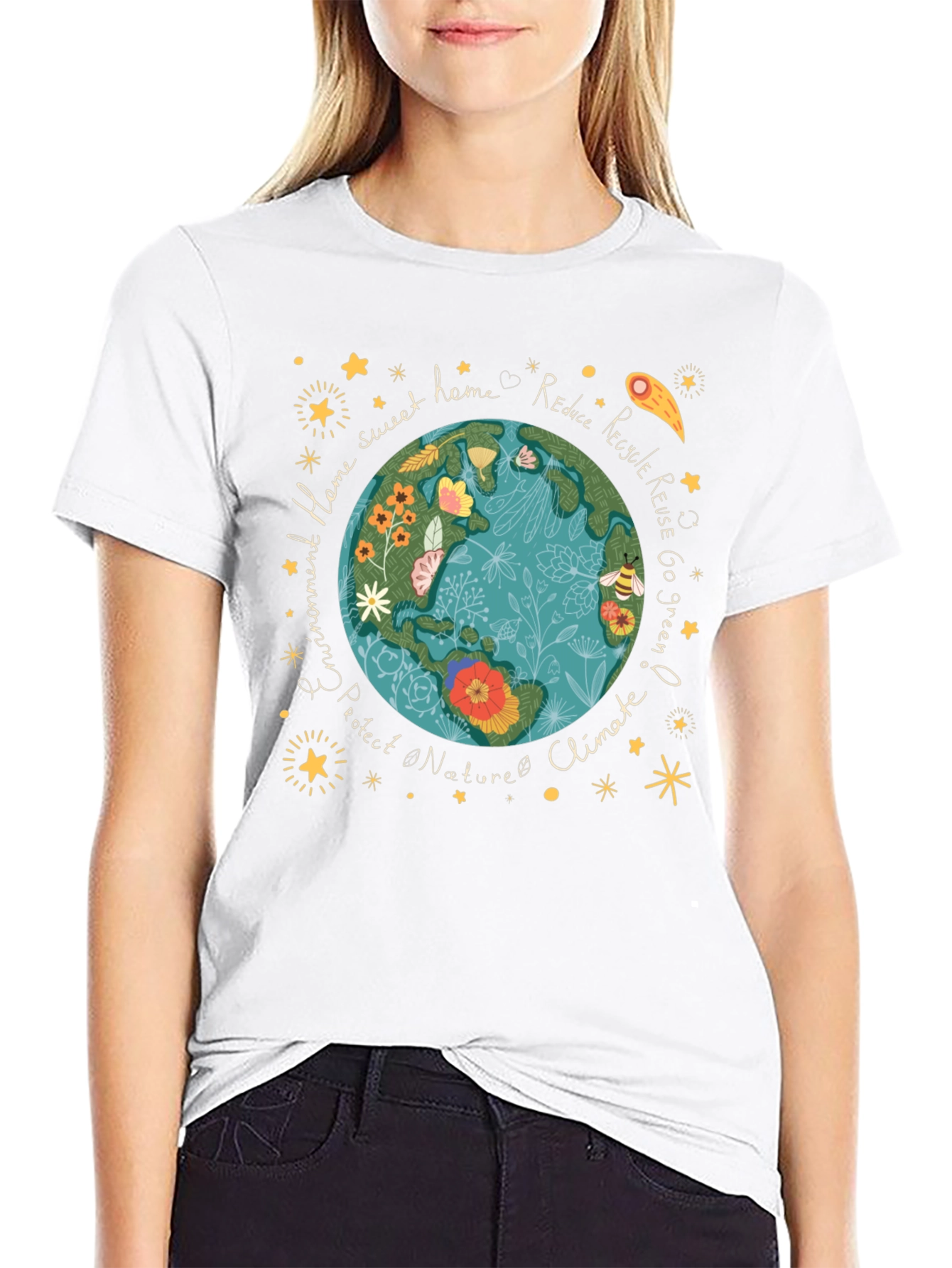 Eco-Friendly Earth Graphic Tee