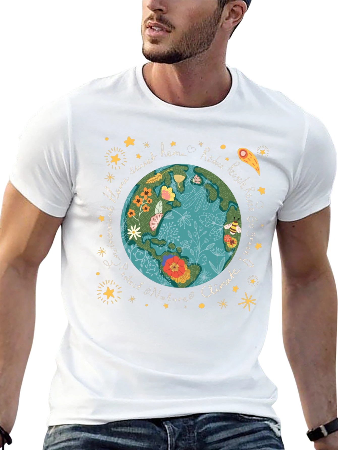 Eco-Friendly Earth Graphic Tee