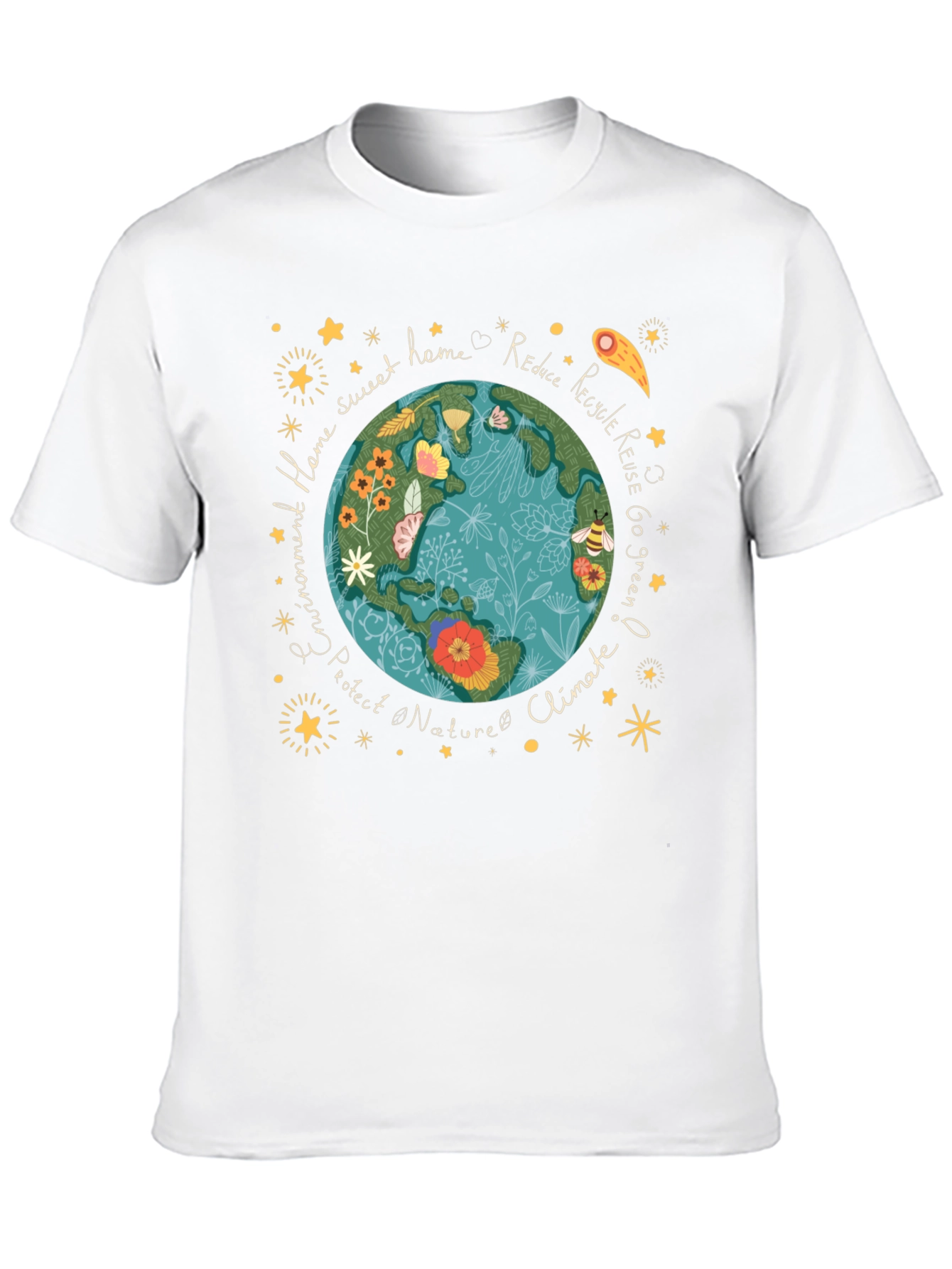 Eco-Friendly Earth Graphic Tee