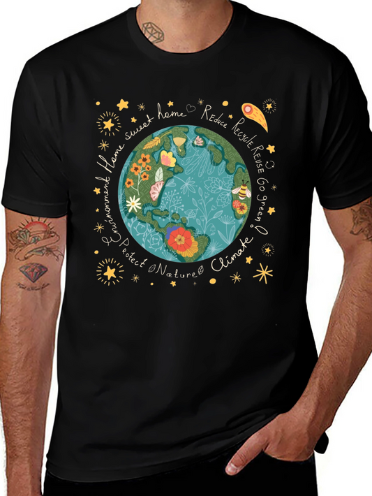 Eco-Friendly Earth Graphic Tee
