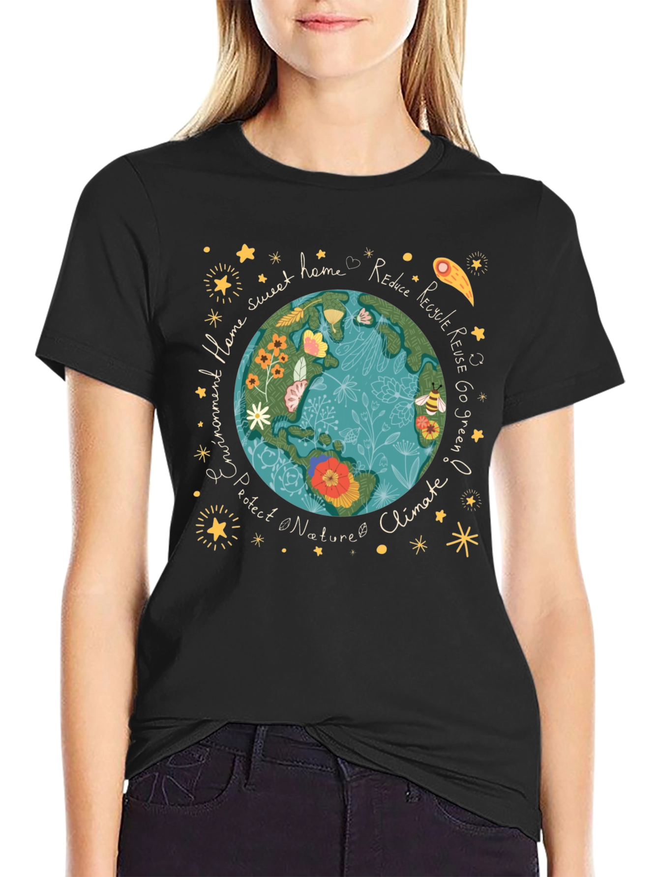Eco-Friendly Earth Graphic Tee