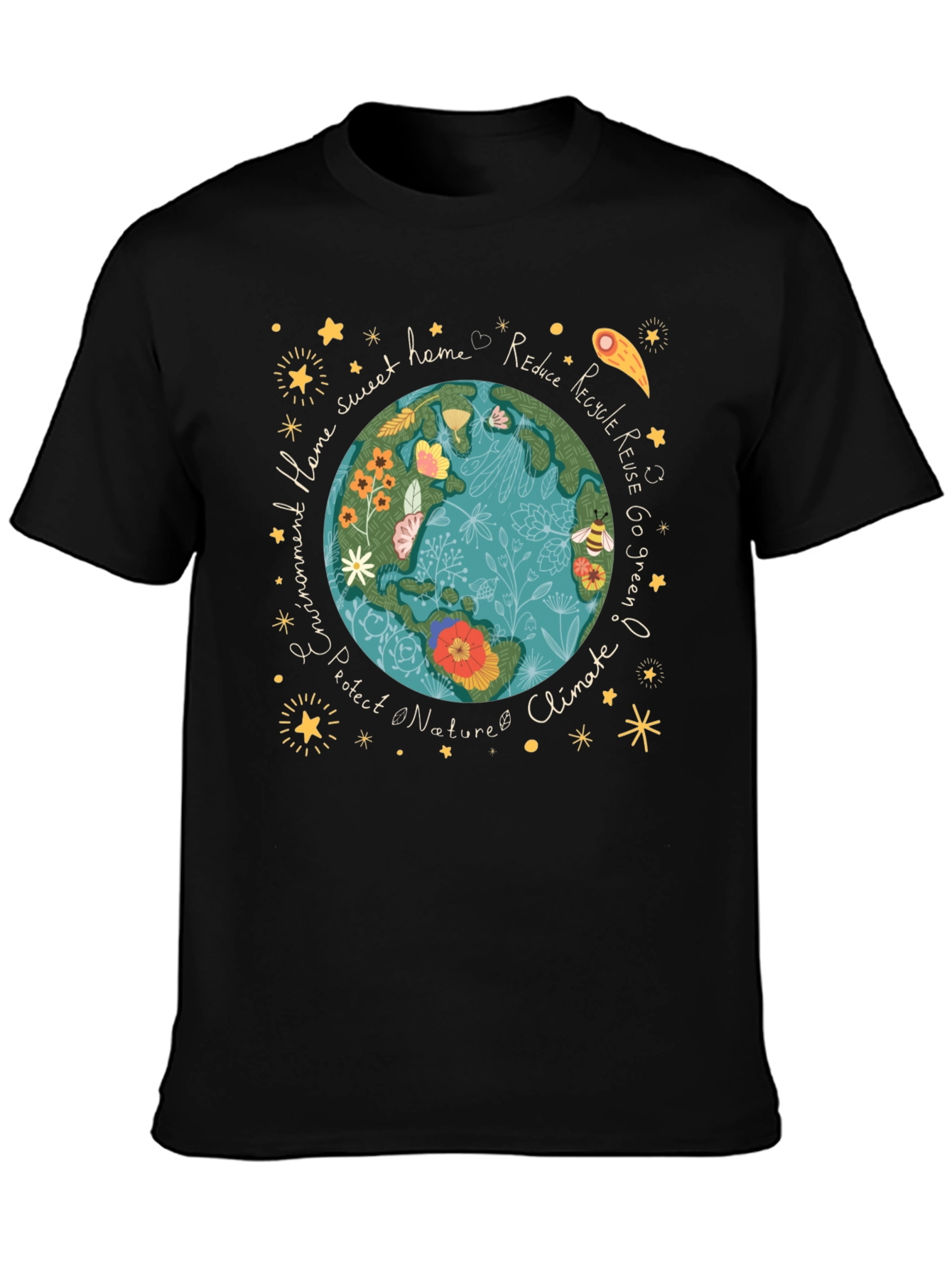 Eco-Friendly Earth Graphic Tee