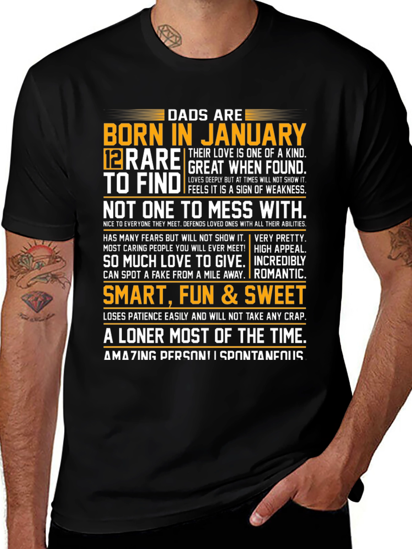 Dads Born in January Graphic Tee