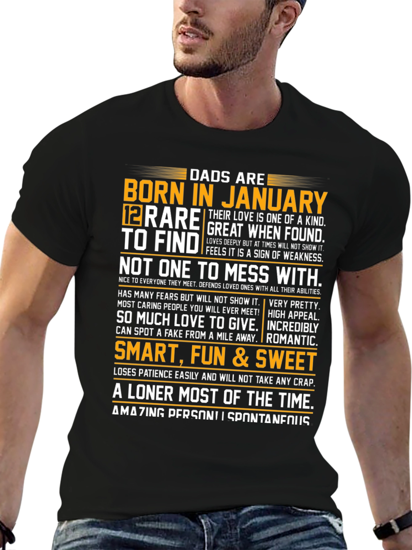 Dads Born in January Graphic Tee