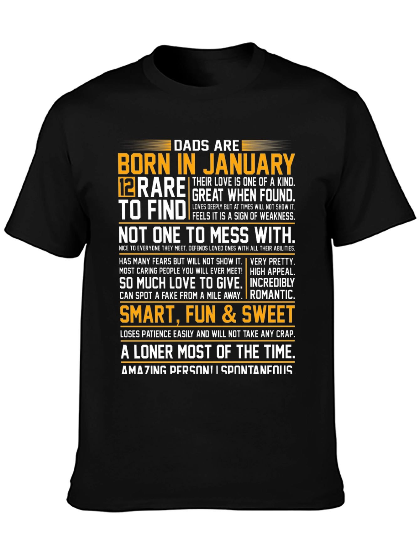 Dads Born in January Graphic Tee