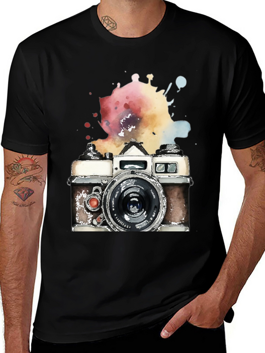 Vintage Camera Watercolor Graphic Tee