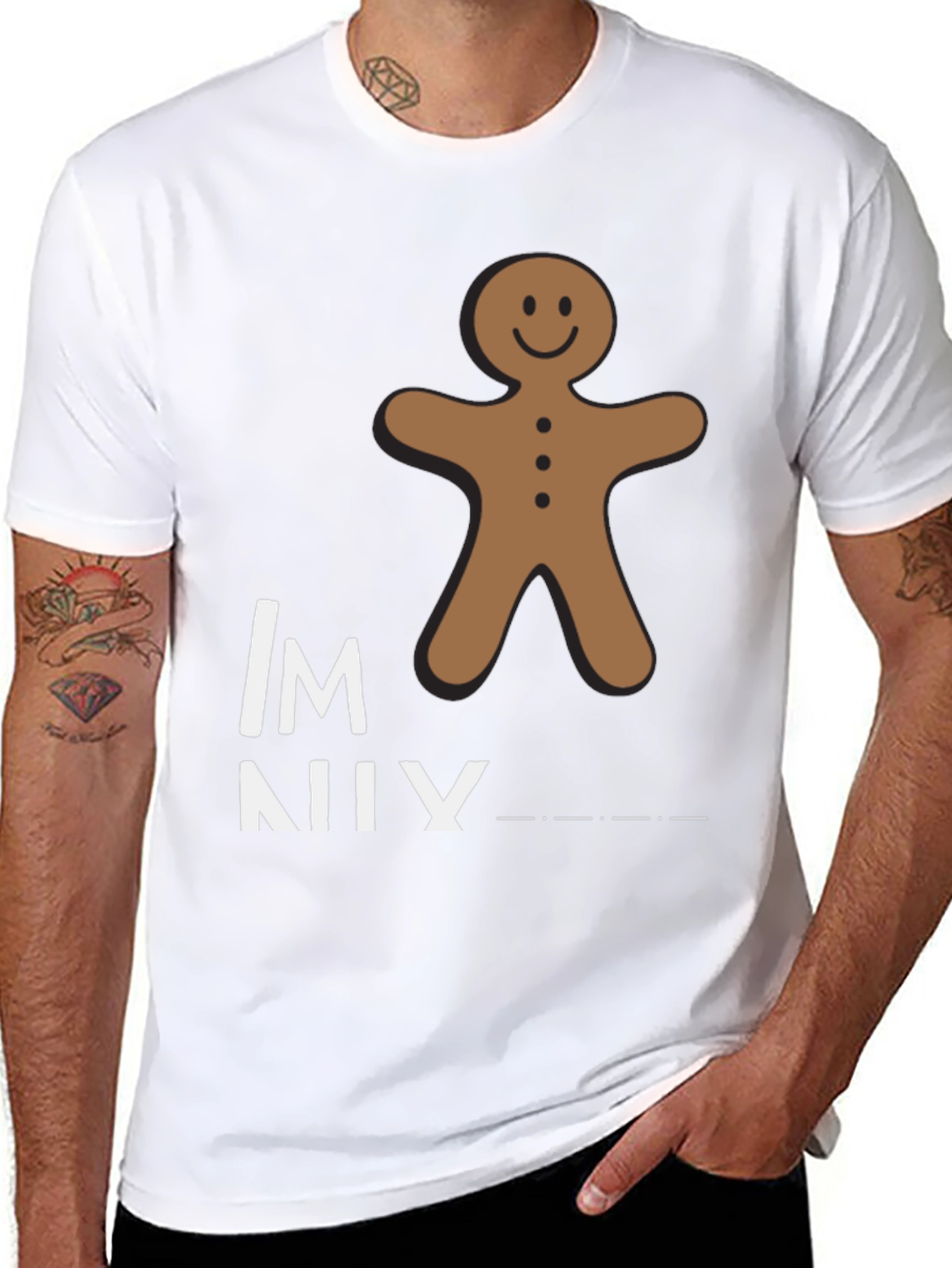 Gingerbread Man Funny Graphic T-Shirt