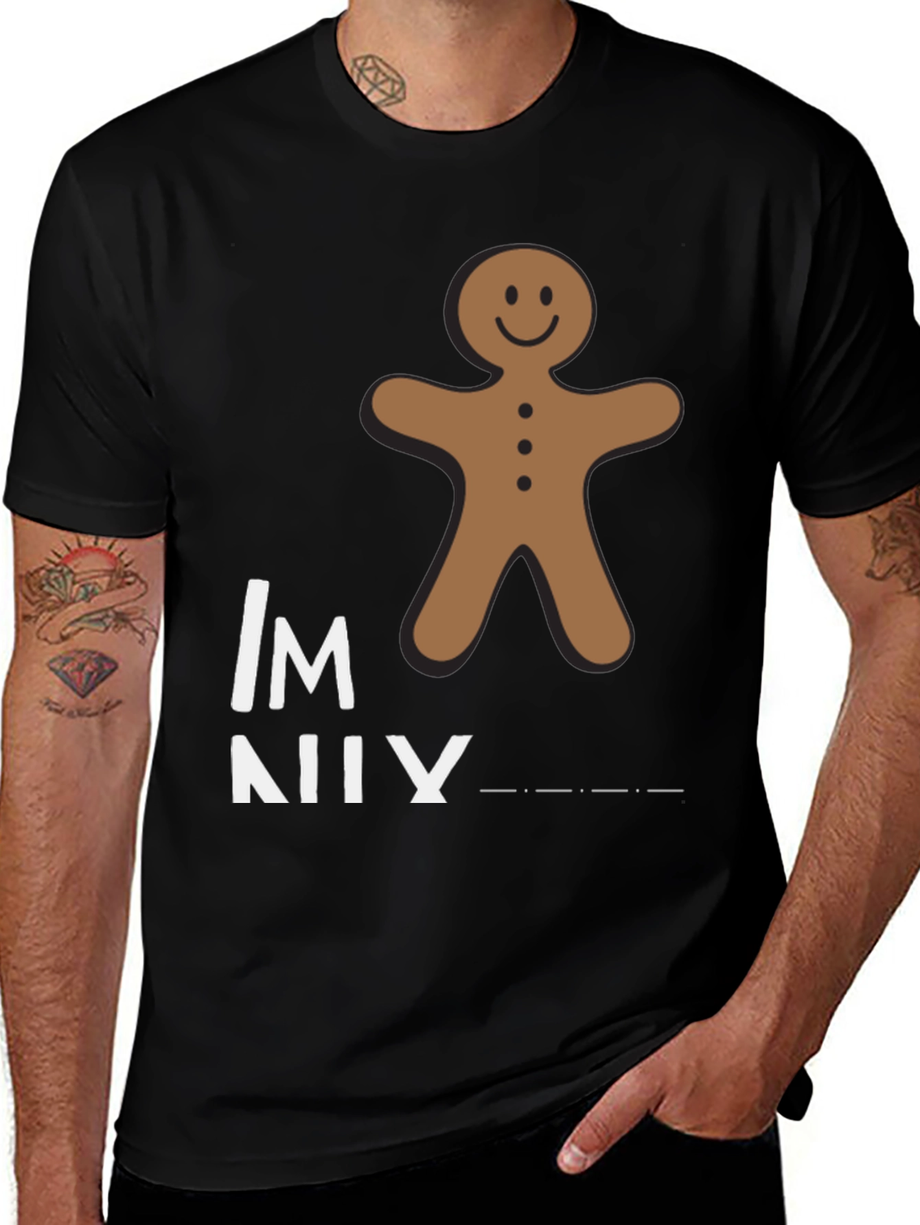 Gingerbread Man Funny Graphic T-Shirt