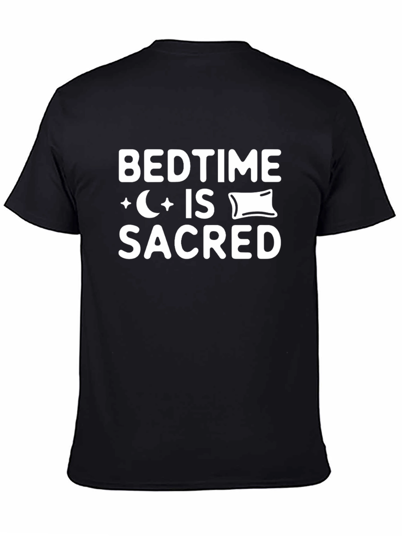 Bedtime Is Sacred Black Graphic Tee