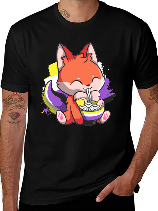 Cute Fox Ramen Lover T-Shirt