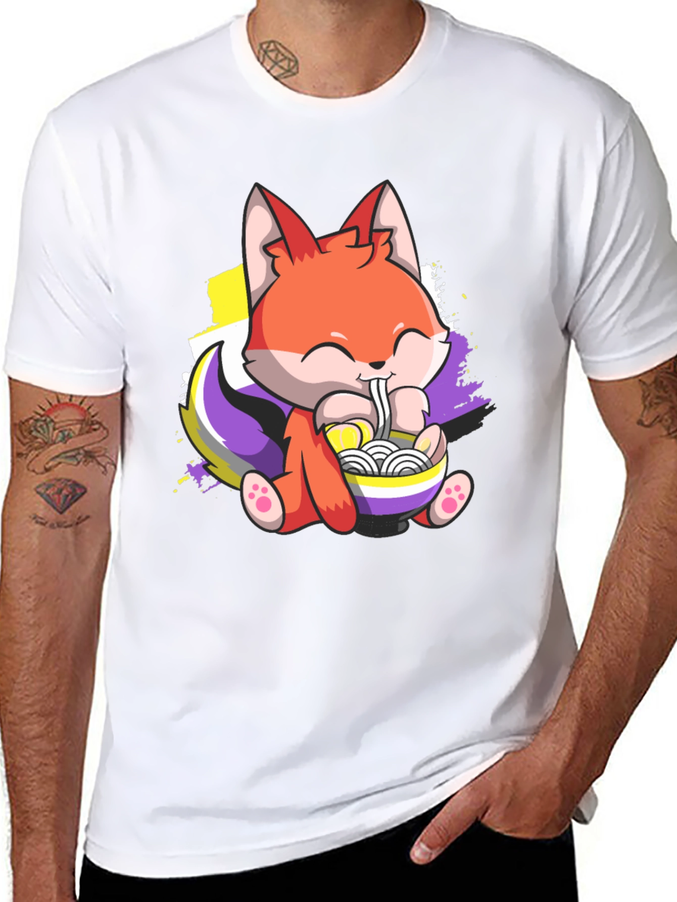 Cute Fox Ramen Lover T-Shirt