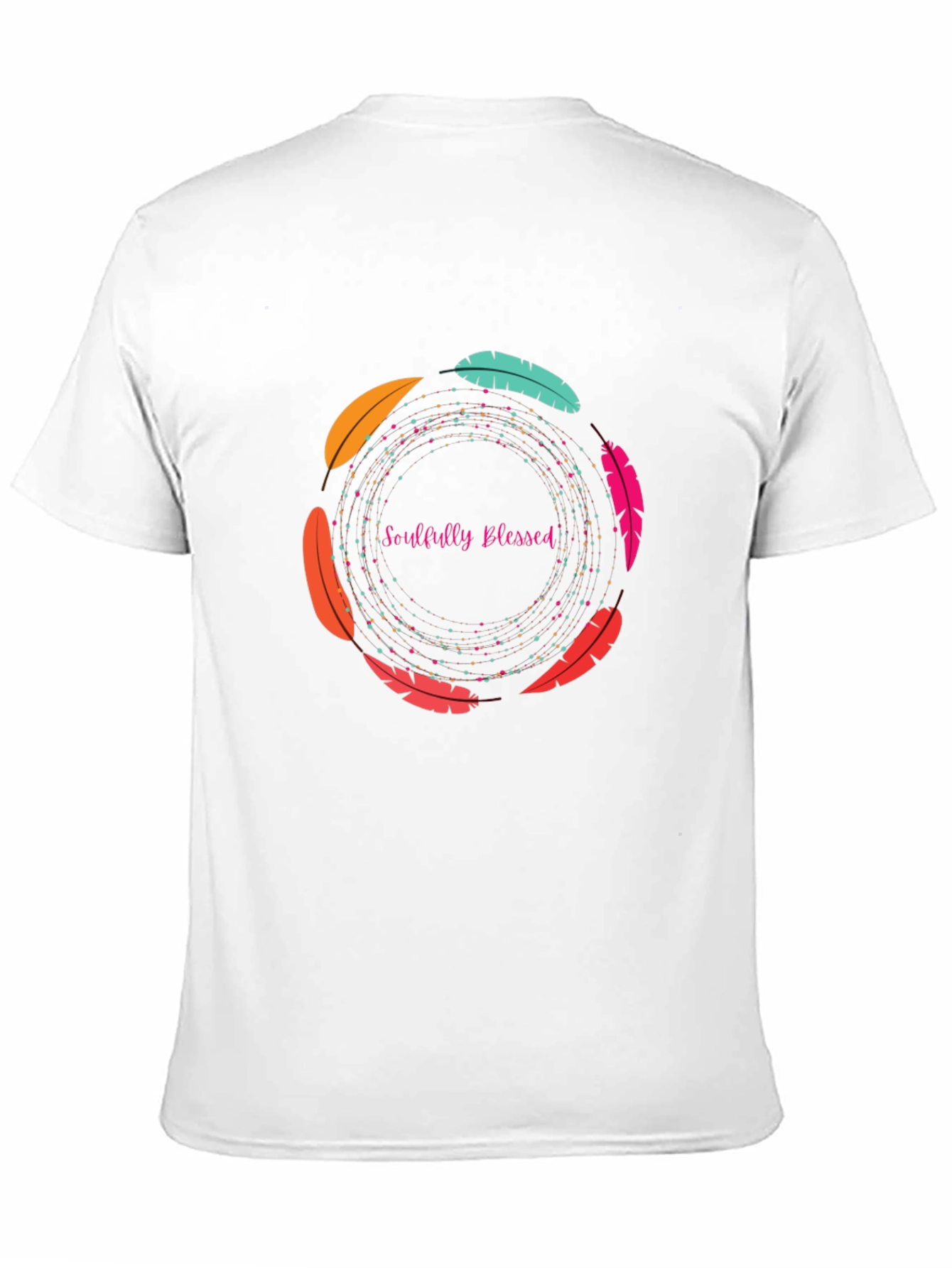 Soulfully Blessed Feather Circle Graphic Tee
