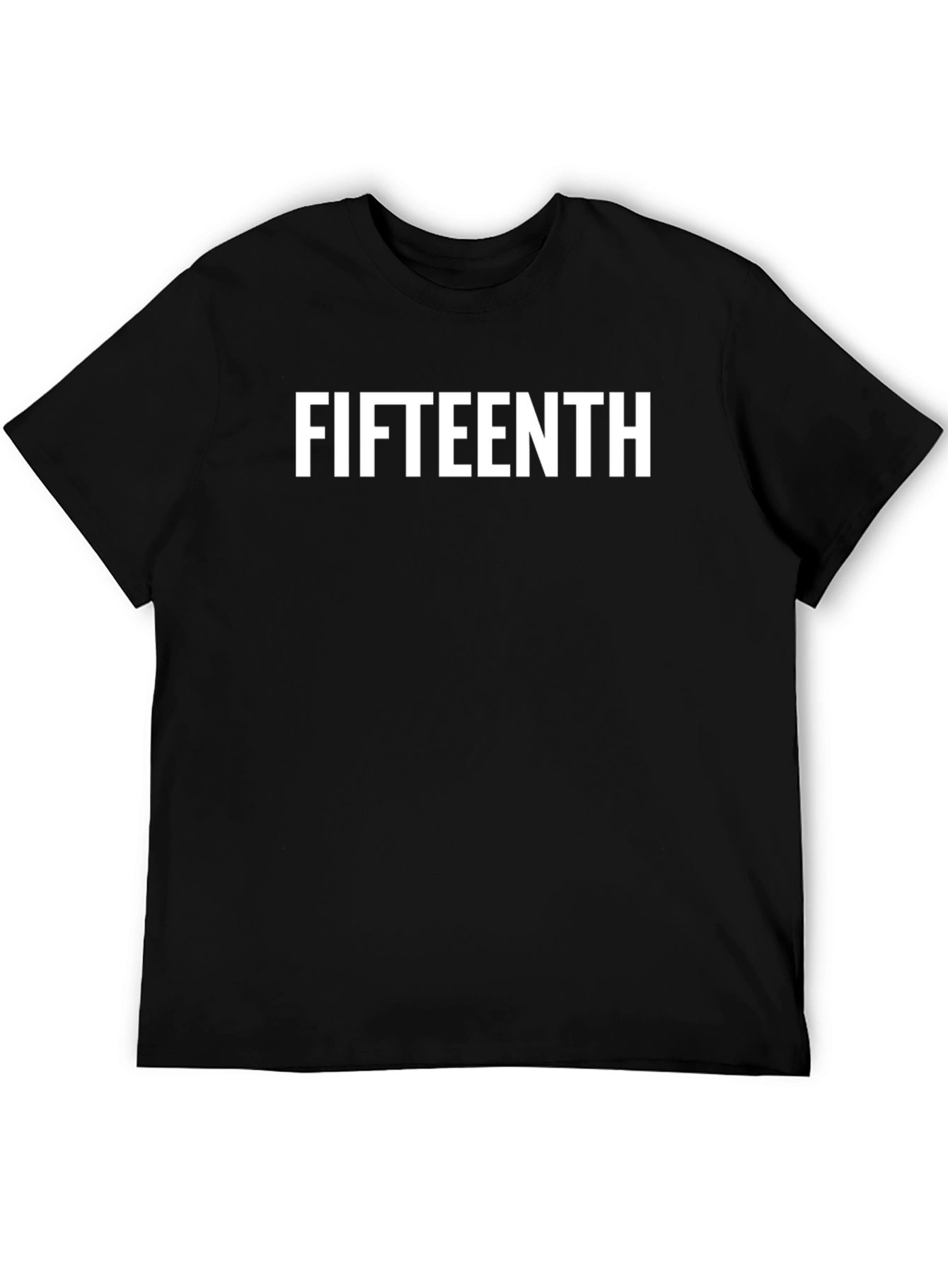 Fifteenth Graphic Tee - Black Cotton T-Shirt