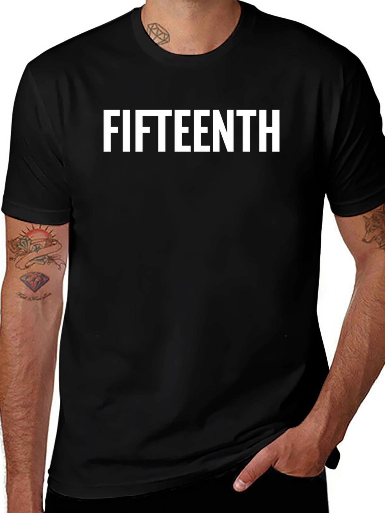 Fifteenth Graphic Tee - Black Cotton T-Shirt