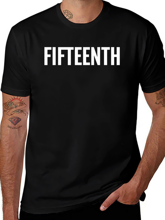 Fifteenth Graphic Tee - Black Cotton T-Shirt
