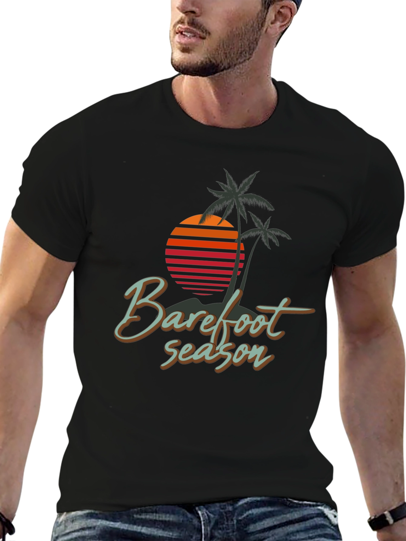 Barefoot Season Tropical Graphic Tee