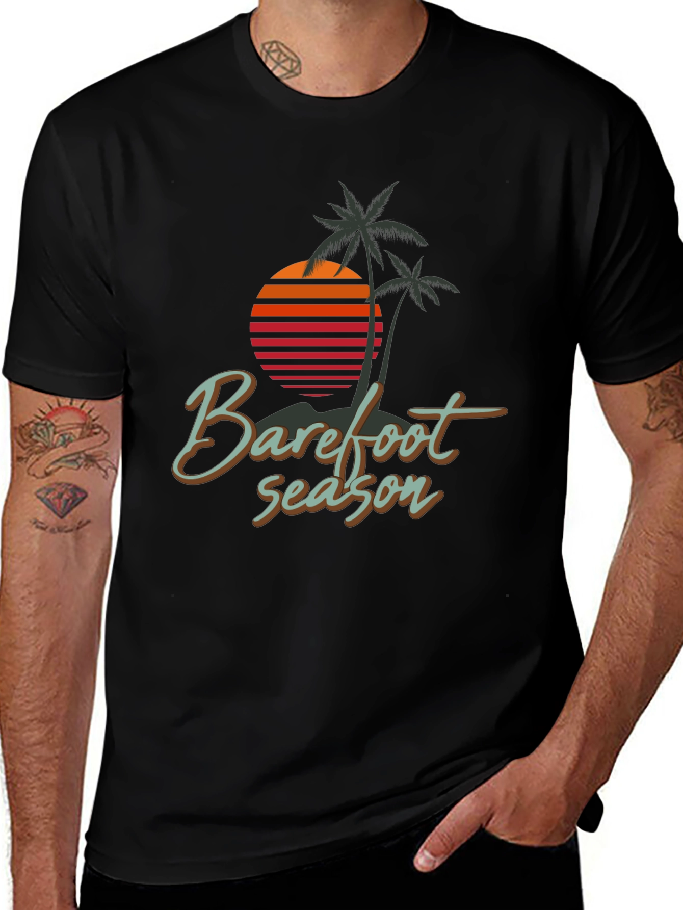 Barefoot Season Tropical Graphic Tee