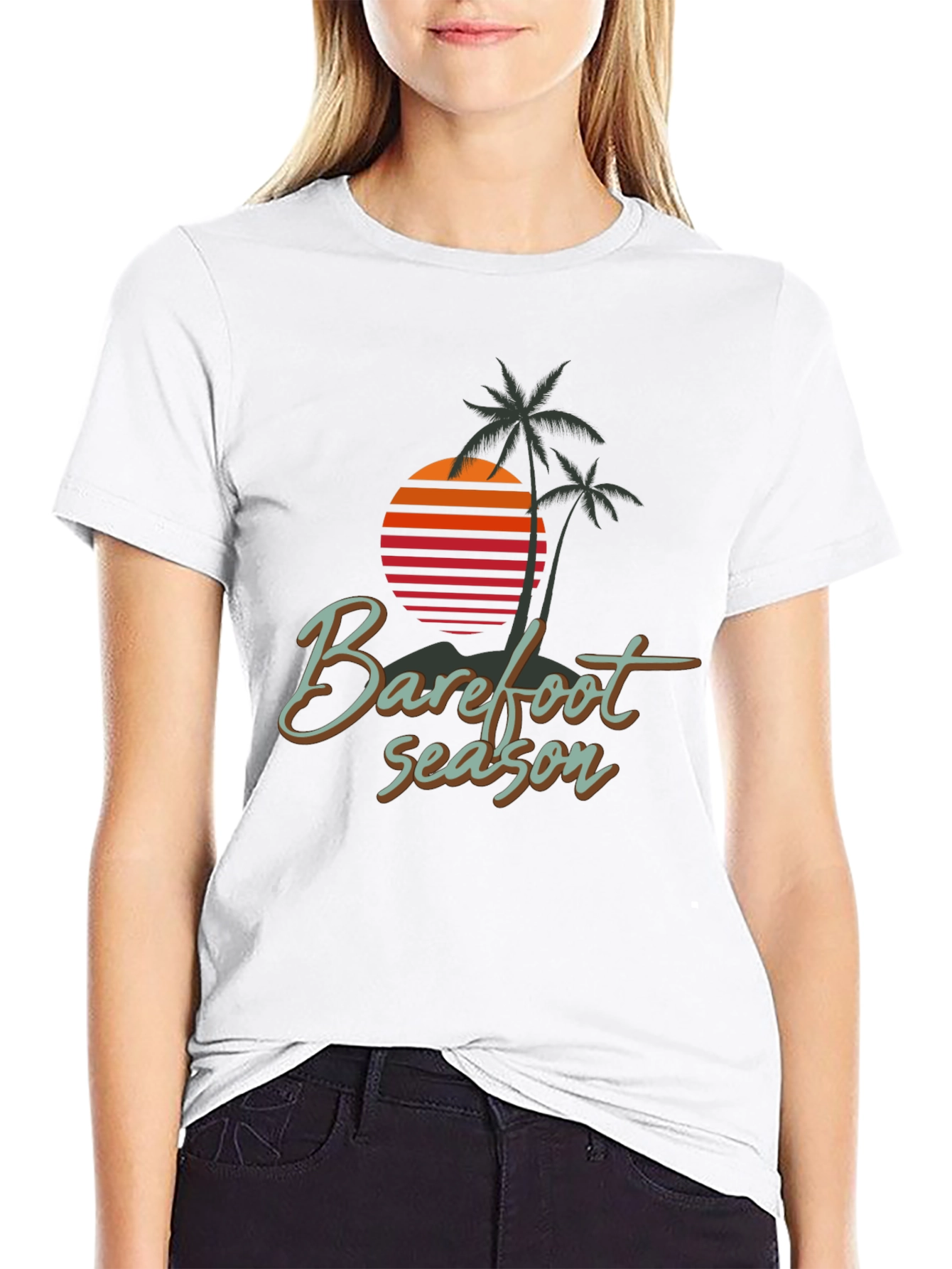 Barefoot Season Tropical Graphic Tee