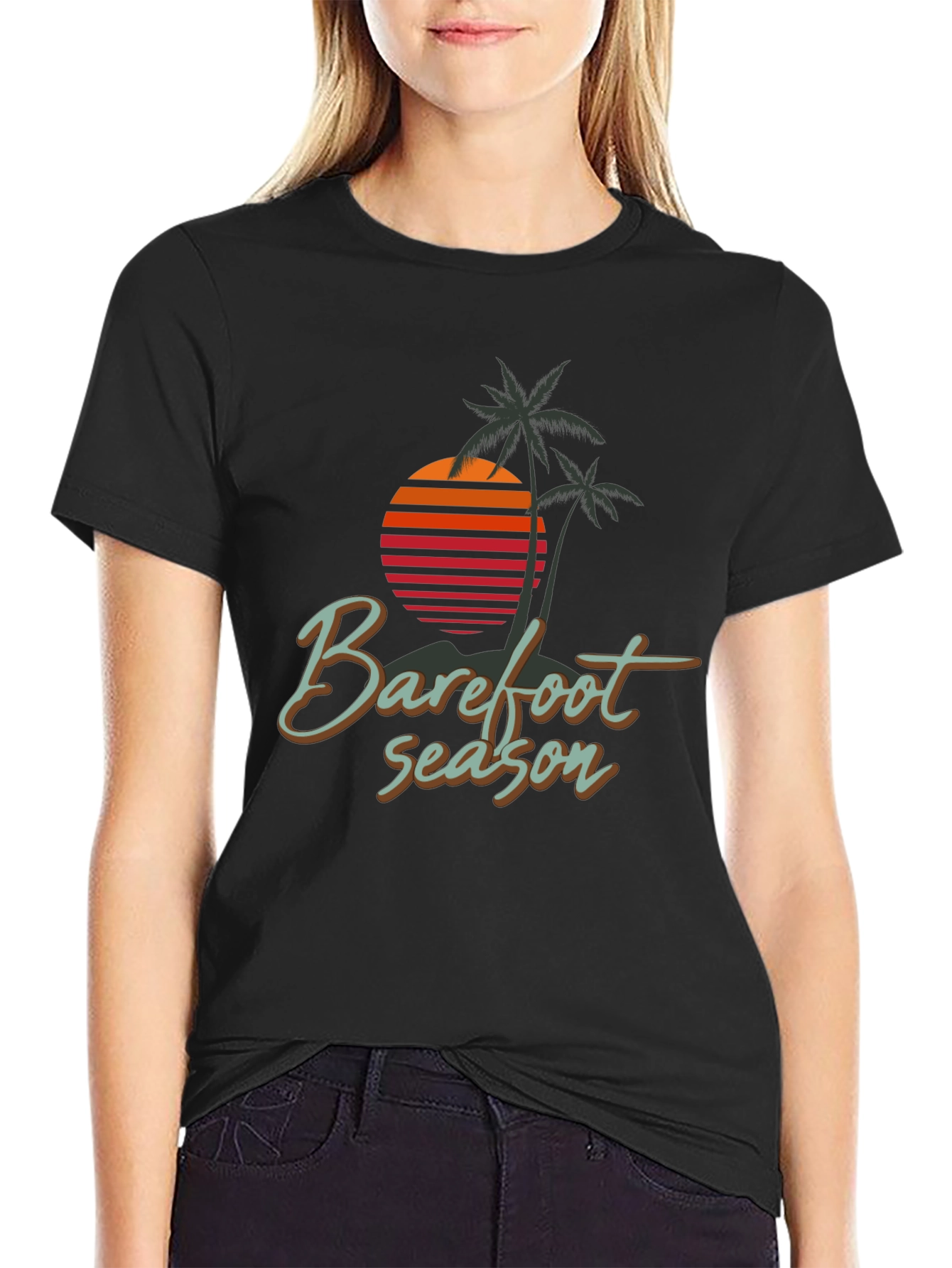 Barefoot Season Tropical Graphic Tee