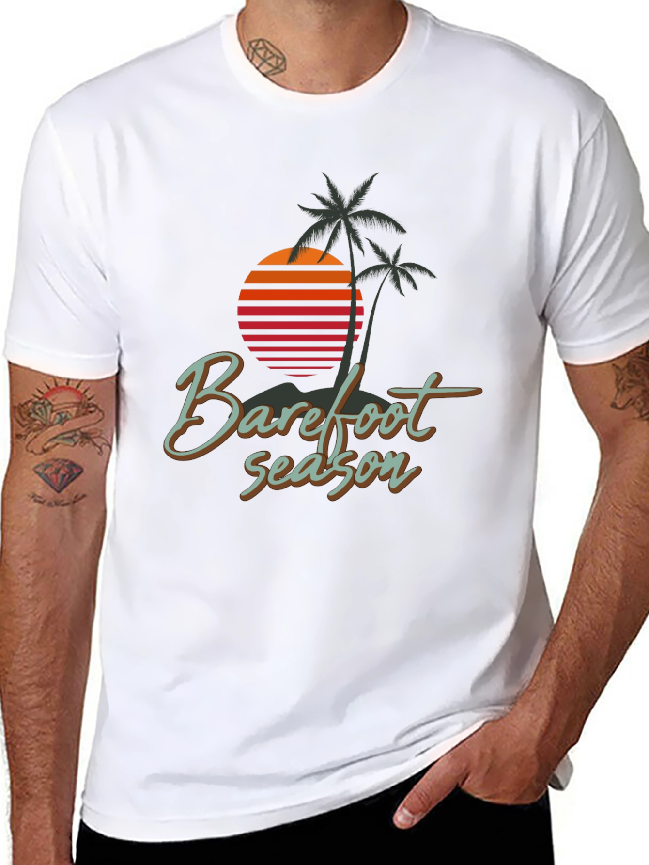 Barefoot Season Tropical Graphic Tee