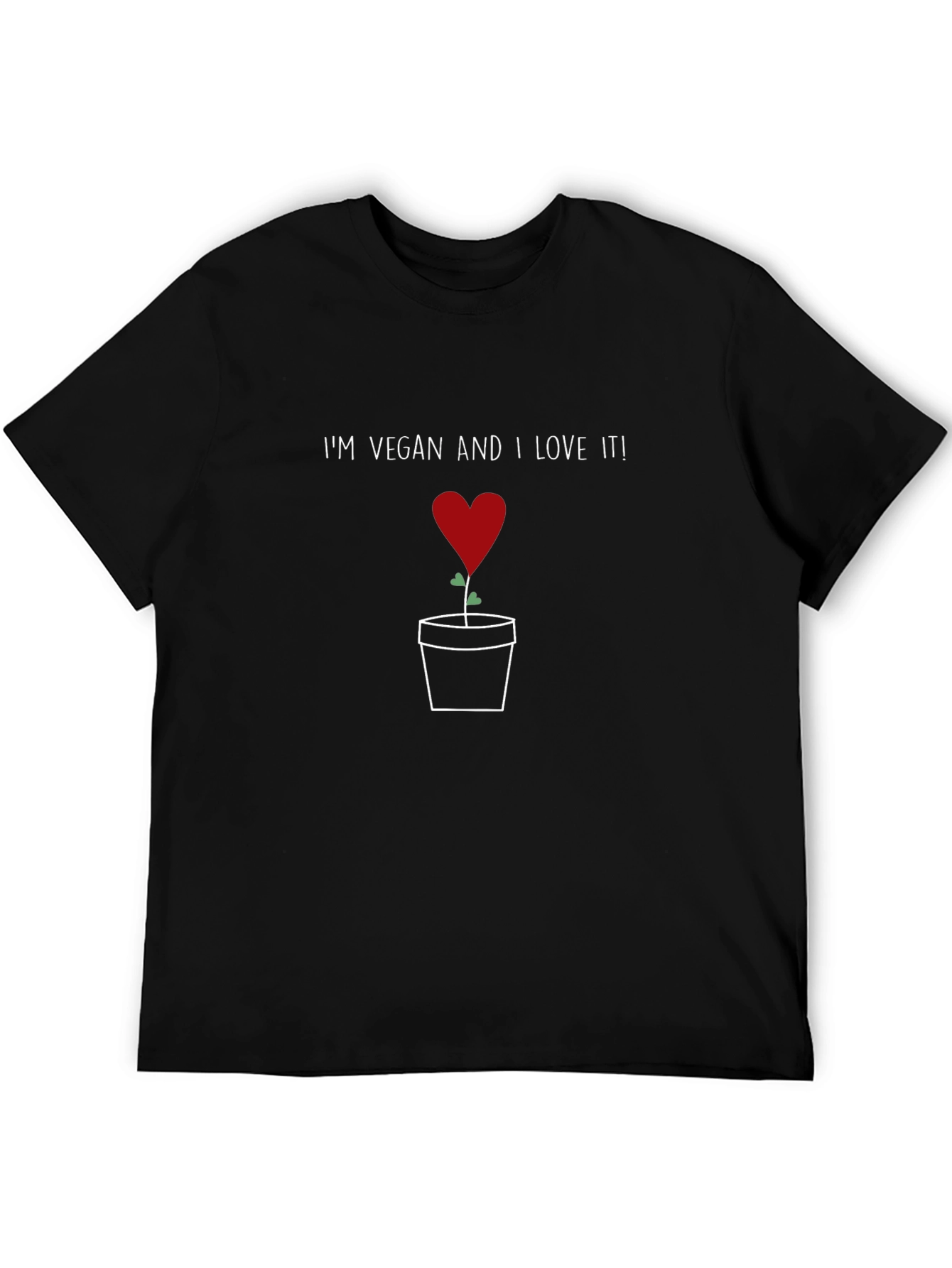 Vegan Love T-Shirt - Plant Based Heart Design