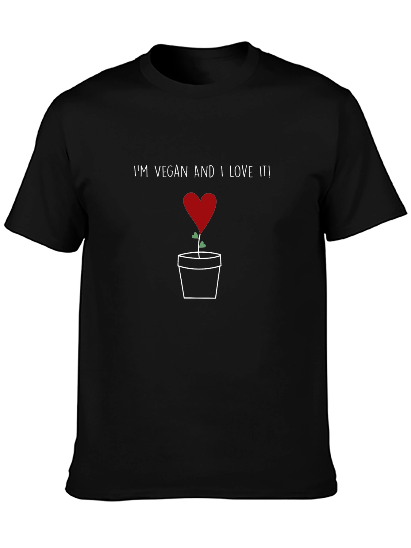 Vegan Love T-Shirt - Plant Based Heart Design