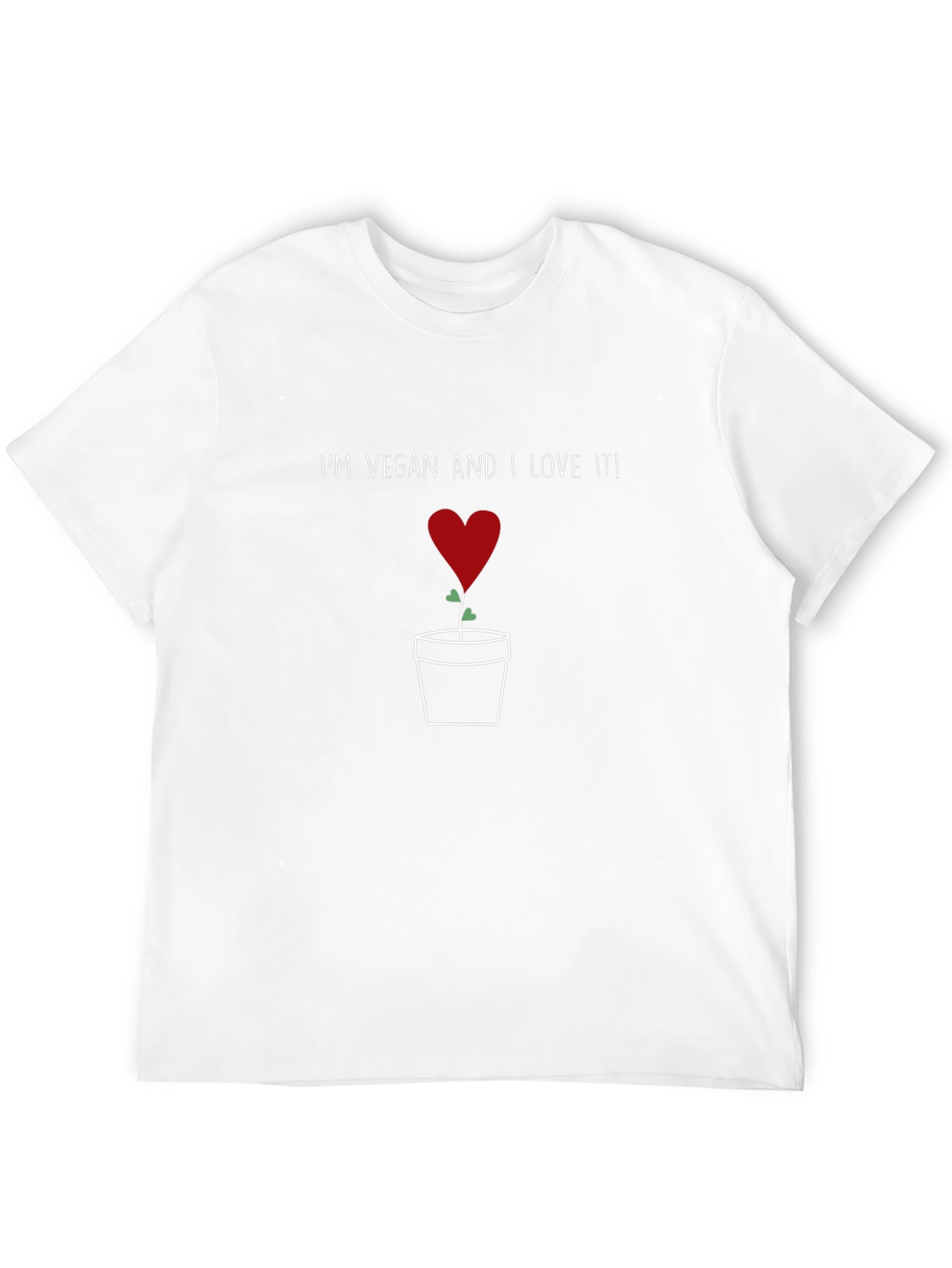 Vegan Love T-Shirt - Plant Based Heart Design