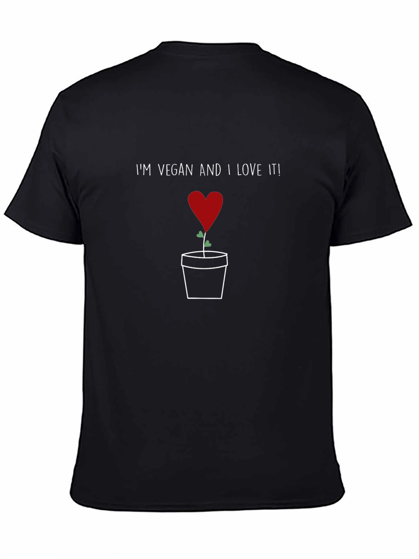 Vegan Love T-Shirt - Plant Based Heart Design