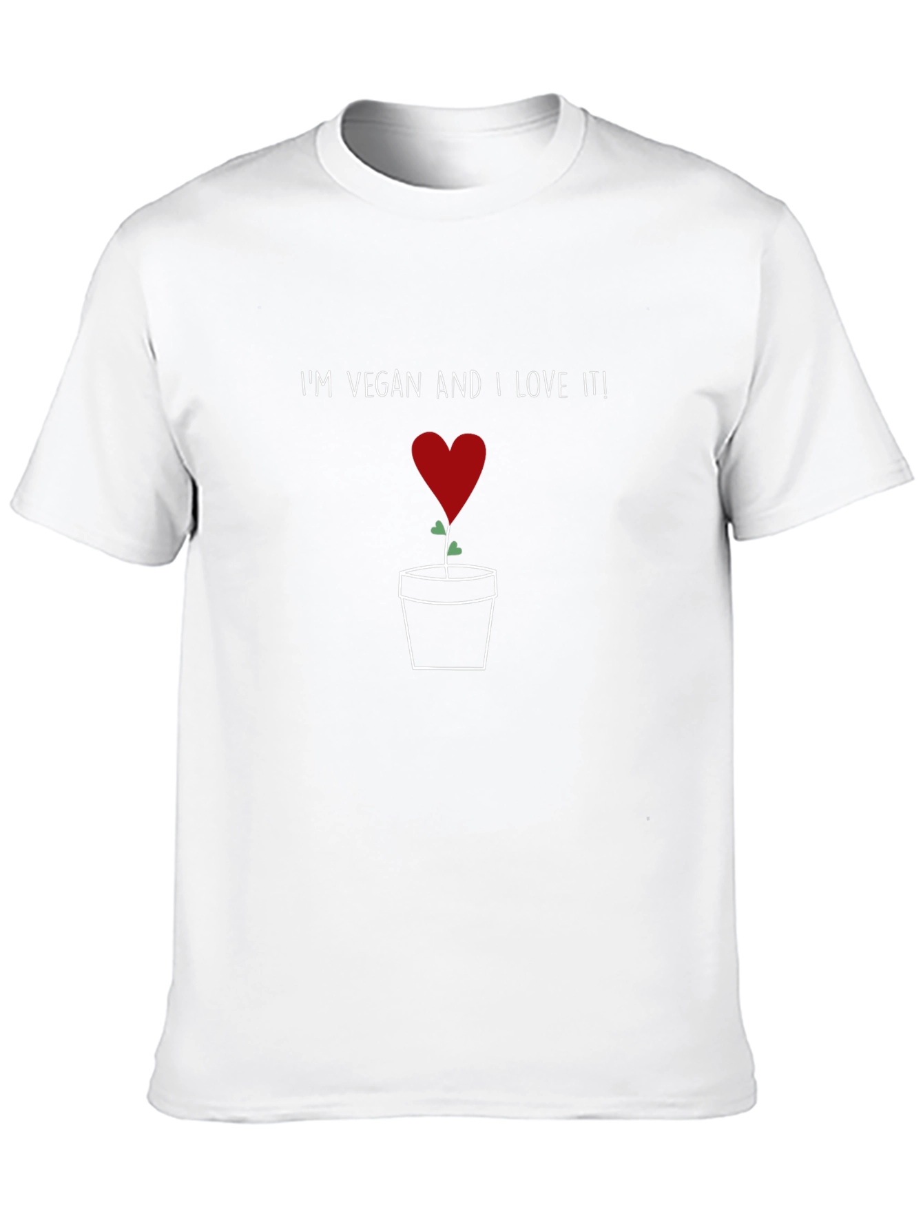Vegan Love T-Shirt - Plant Based Heart Design