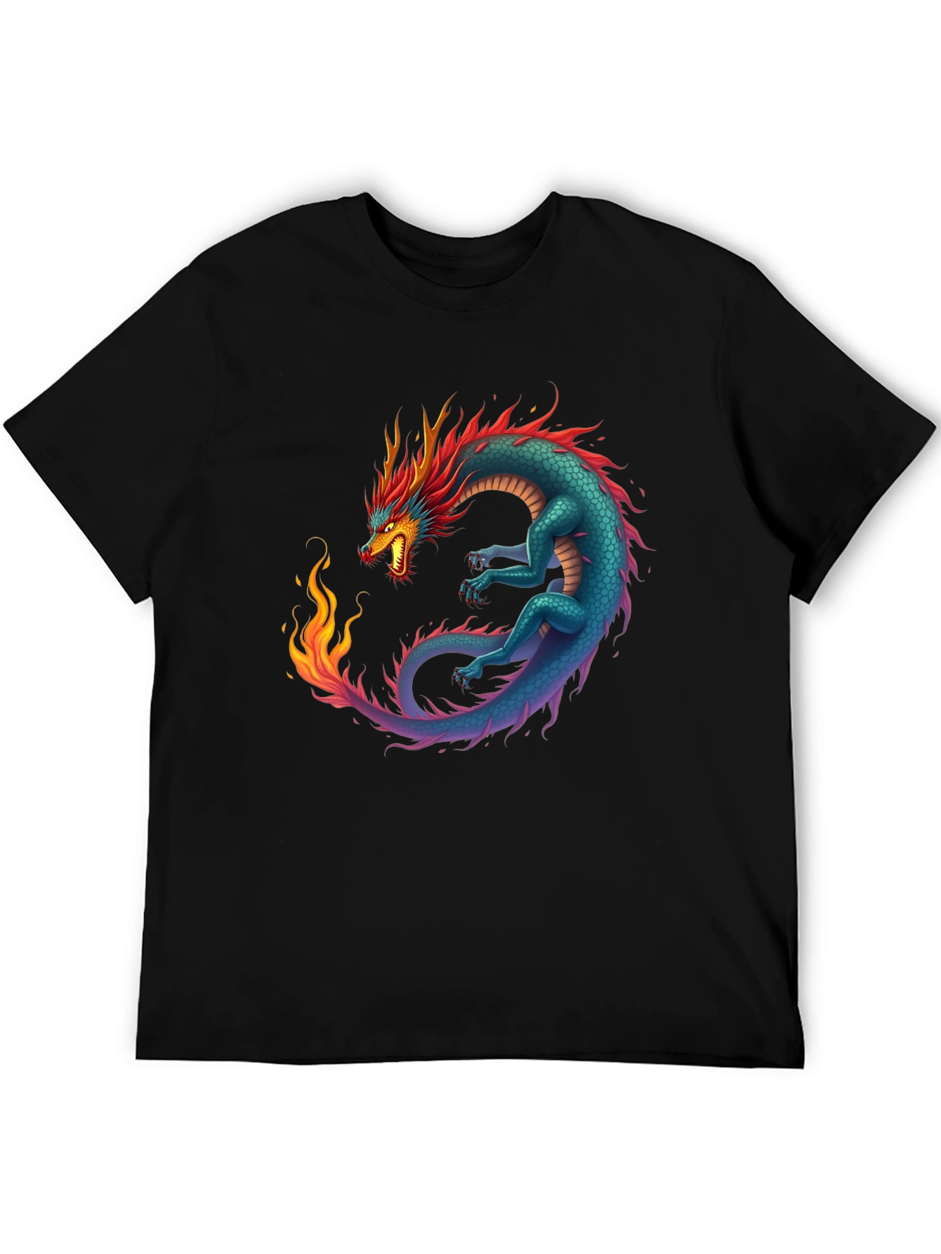 Dragon Graphic Tee - Mens Black T-Shirt