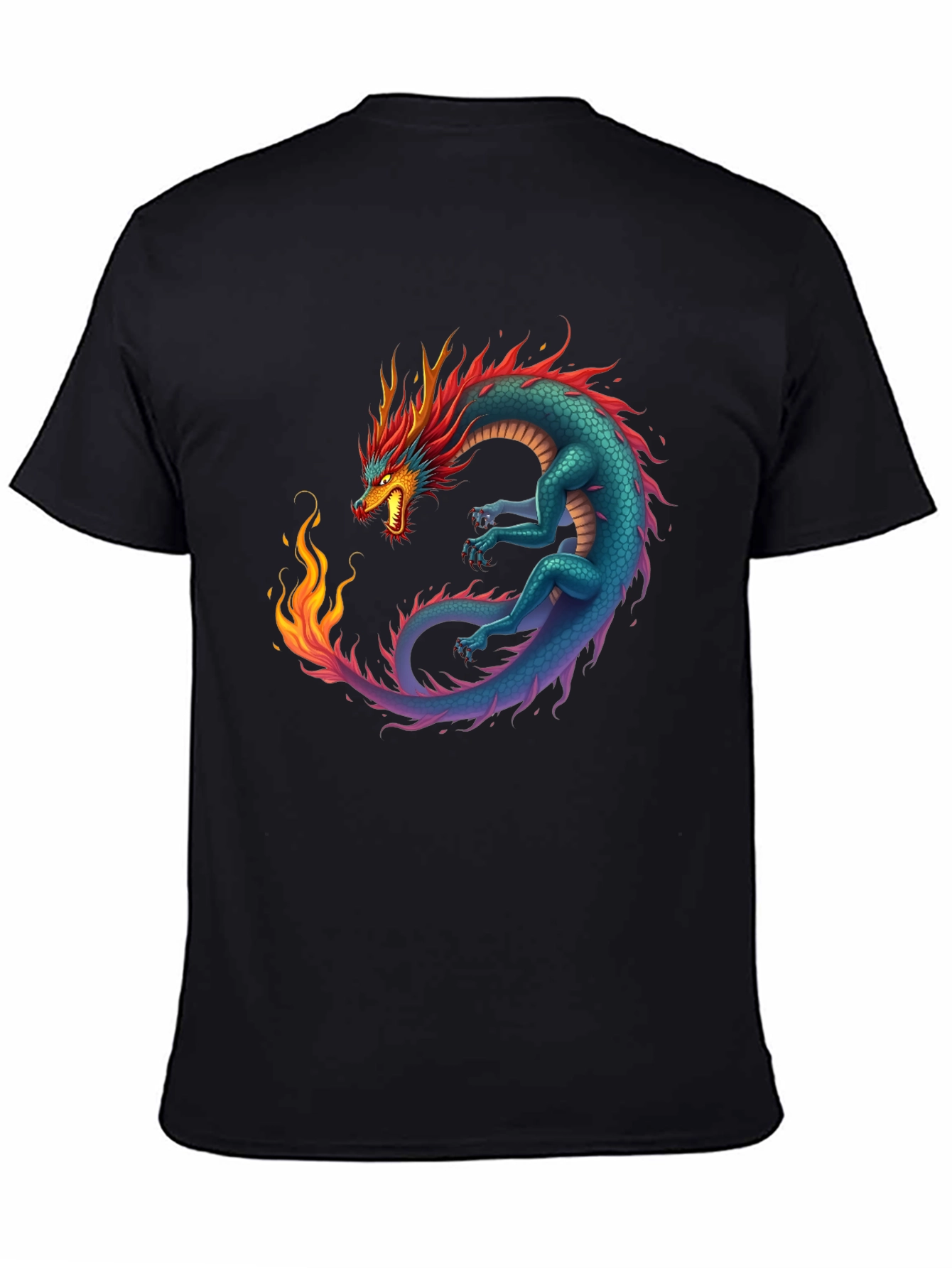 Dragon Graphic Tee - Mens Black T-Shirt