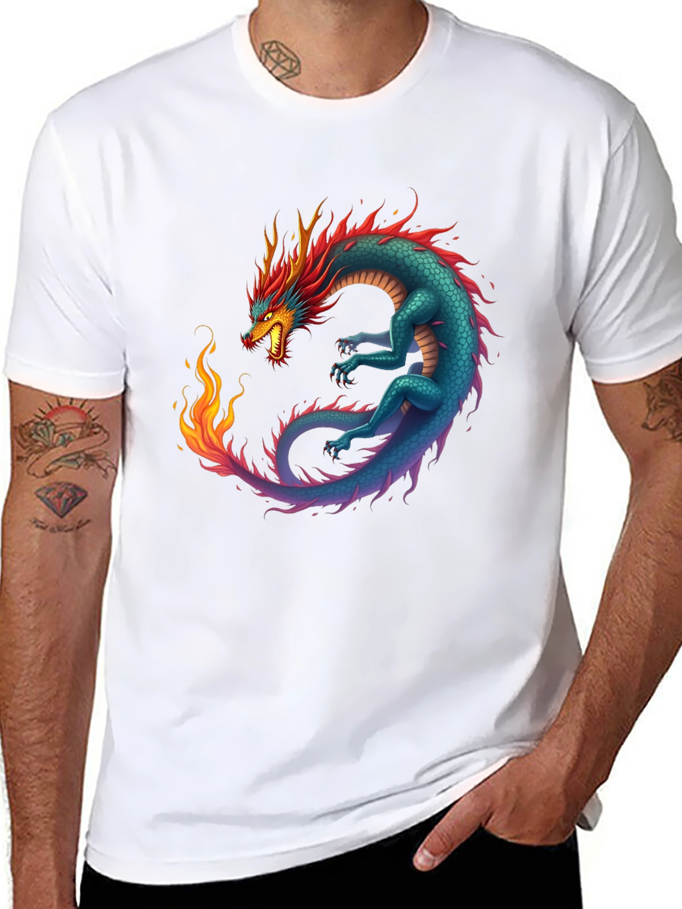 Dragon Graphic Tee - Mens Black T-Shirt