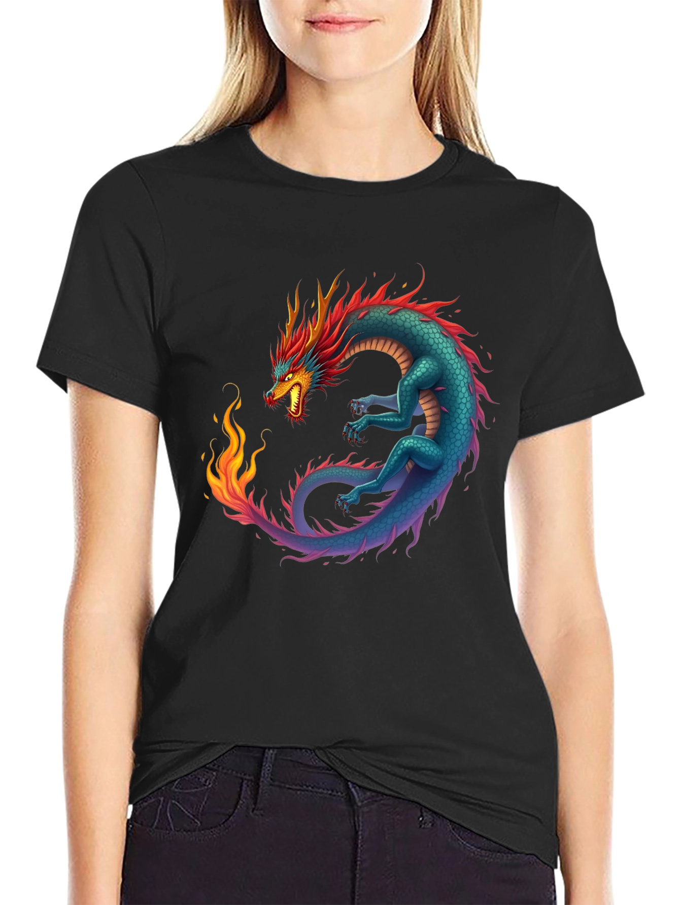 Dragon Graphic Tee - Mens Black T-Shirt