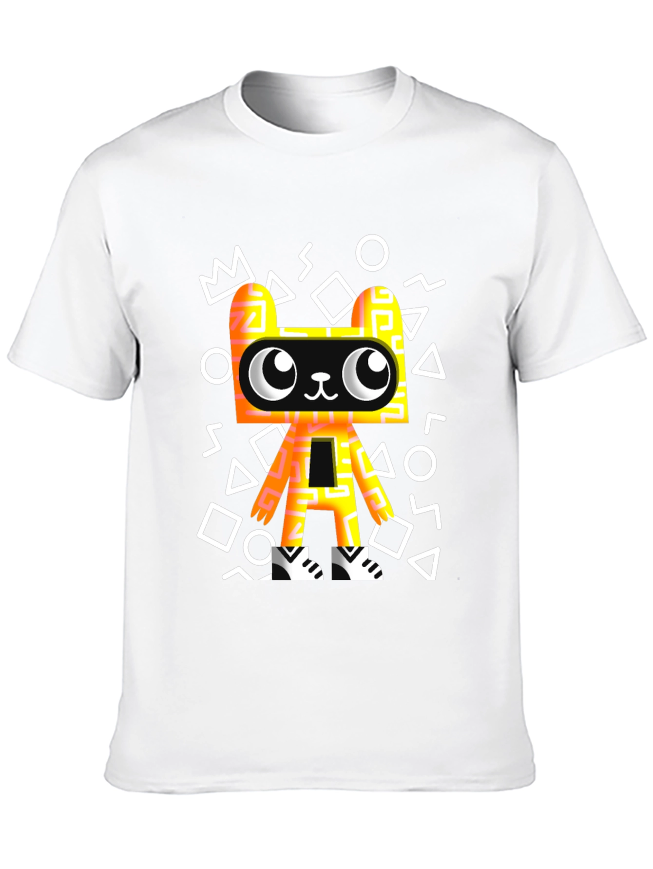 Graphic Tee - Funky Geometric Bear T-Shirt