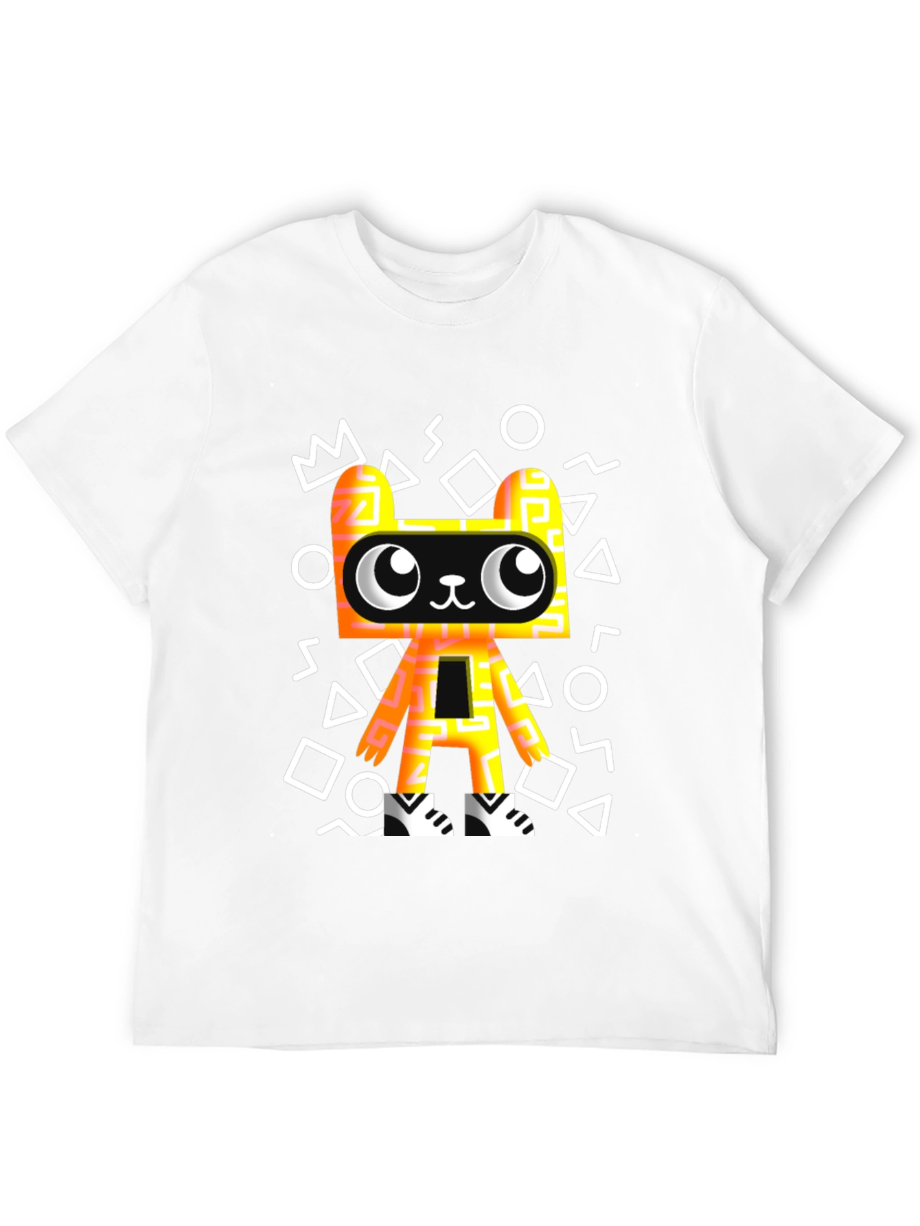 Graphic Tee - Funky Geometric Bear T-Shirt