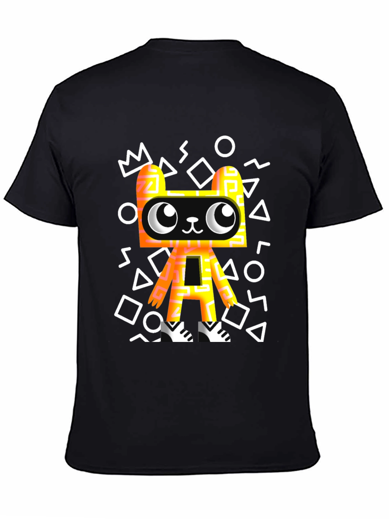 Graphic Tee - Funky Geometric Bear T-Shirt