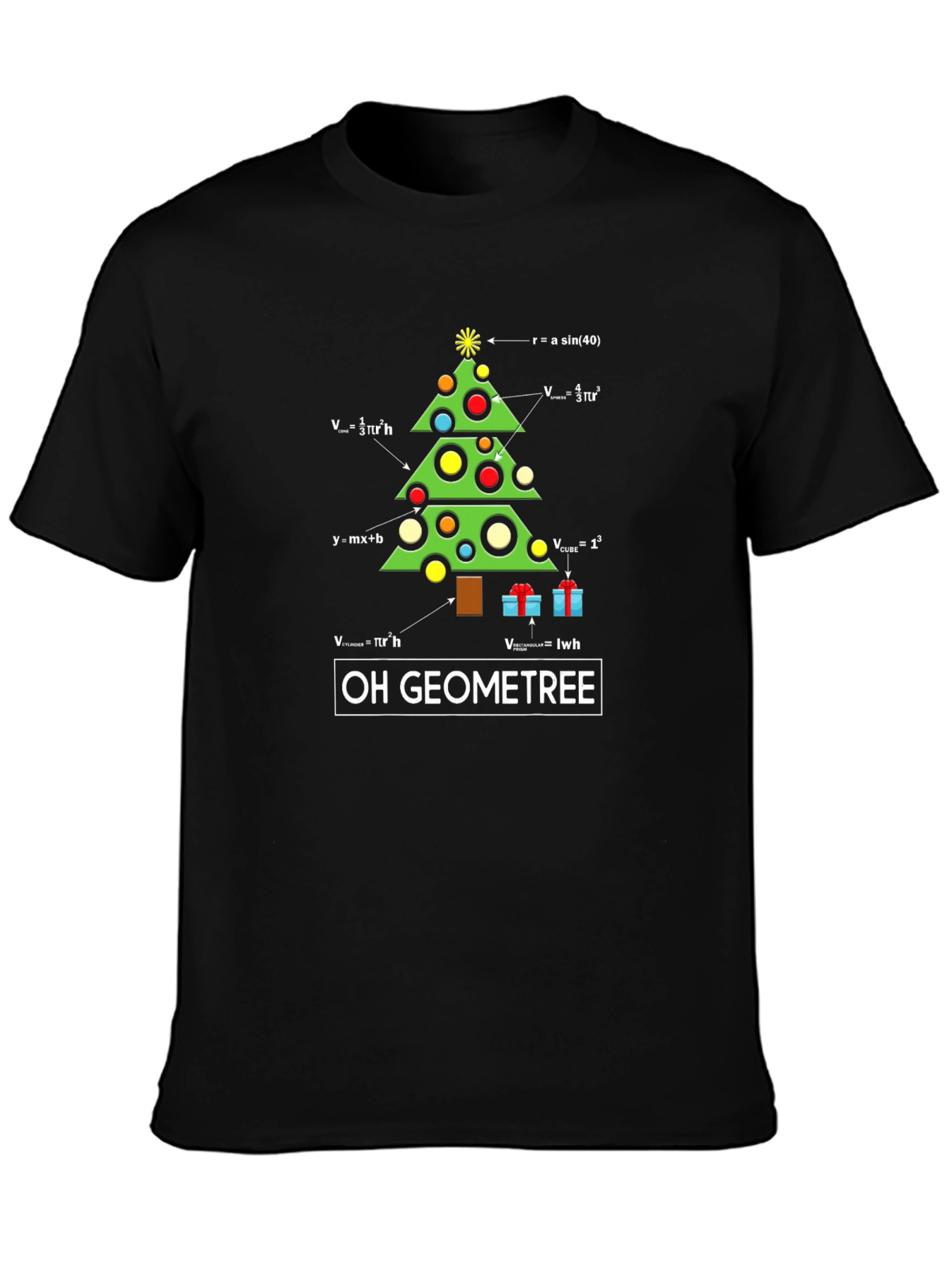 Oh Geometree Math Christmas T-Shirt