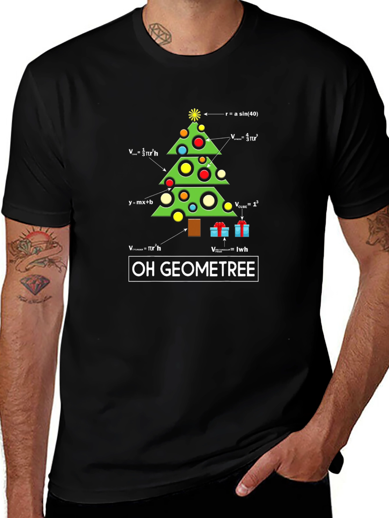 Oh Geometree Math Christmas T-Shirt