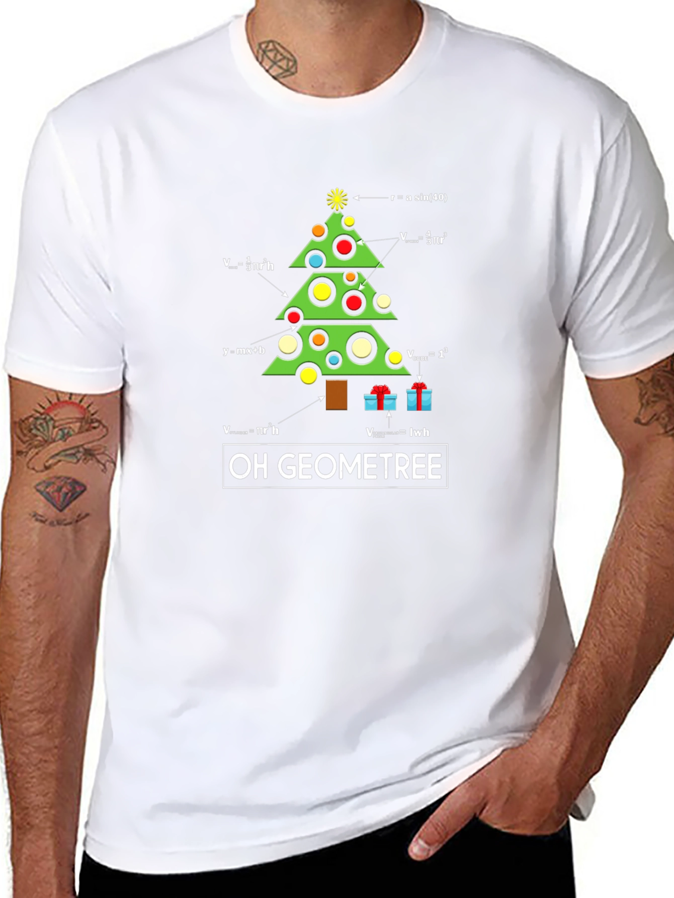 Oh Geometree Math Christmas T-Shirt