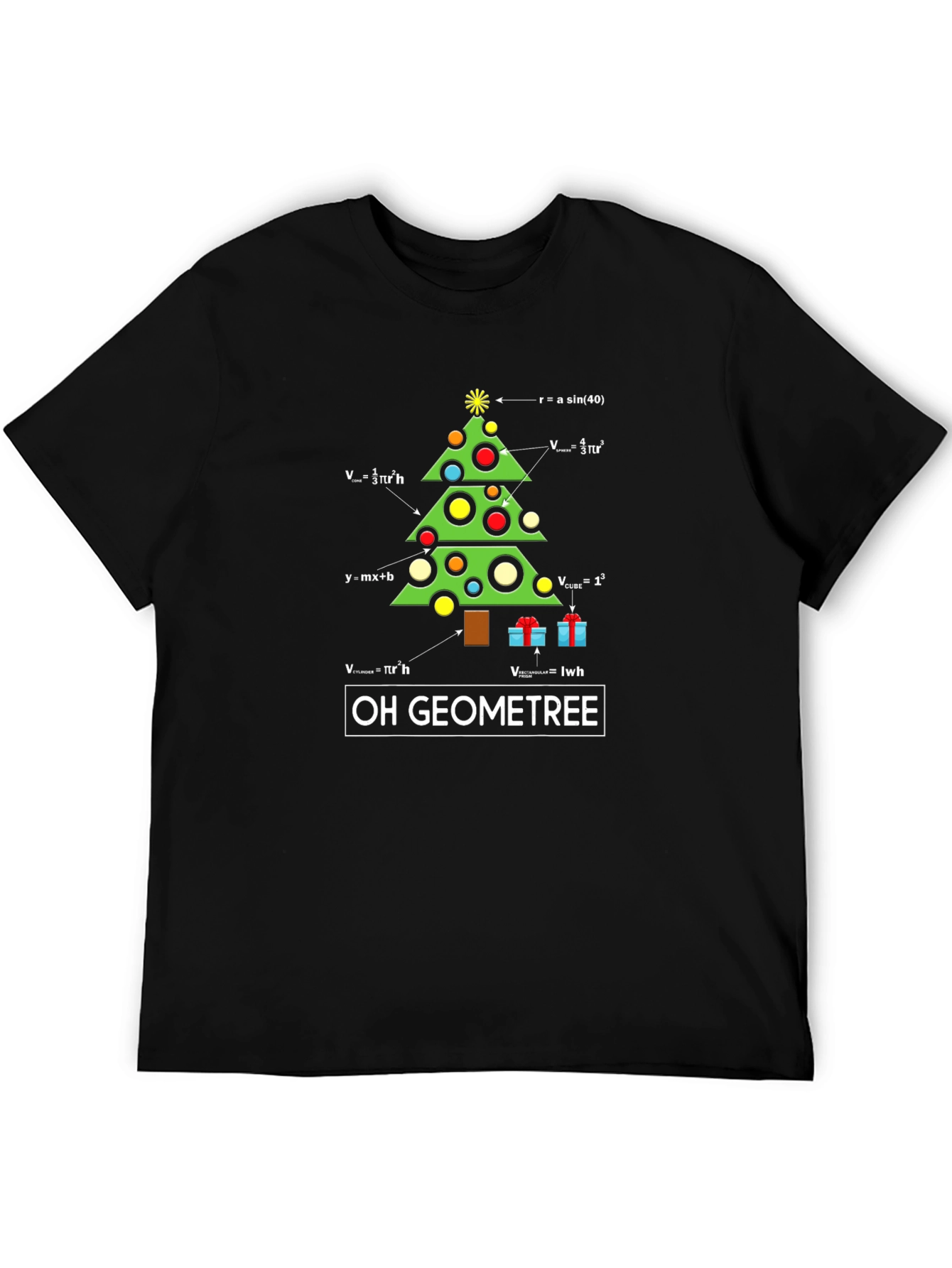 Oh Geometree Math Christmas T-Shirt