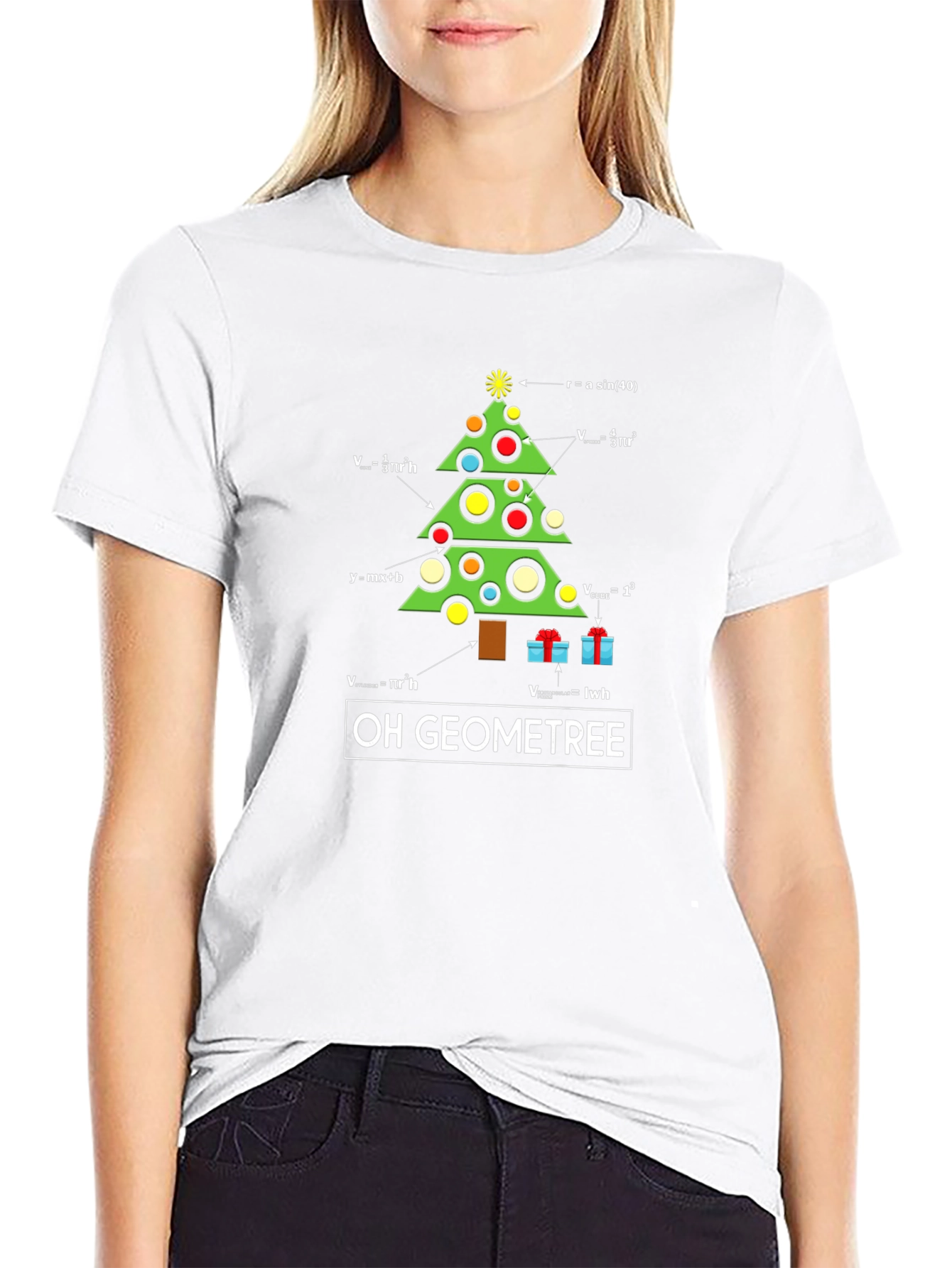 Oh Geometree Math Christmas T-Shirt