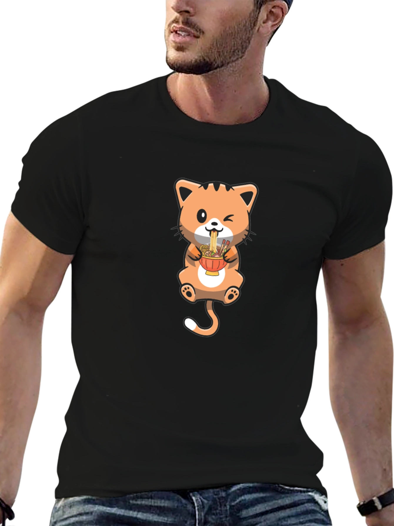 Cute Cat Ramen T-Shirt - Unique Design