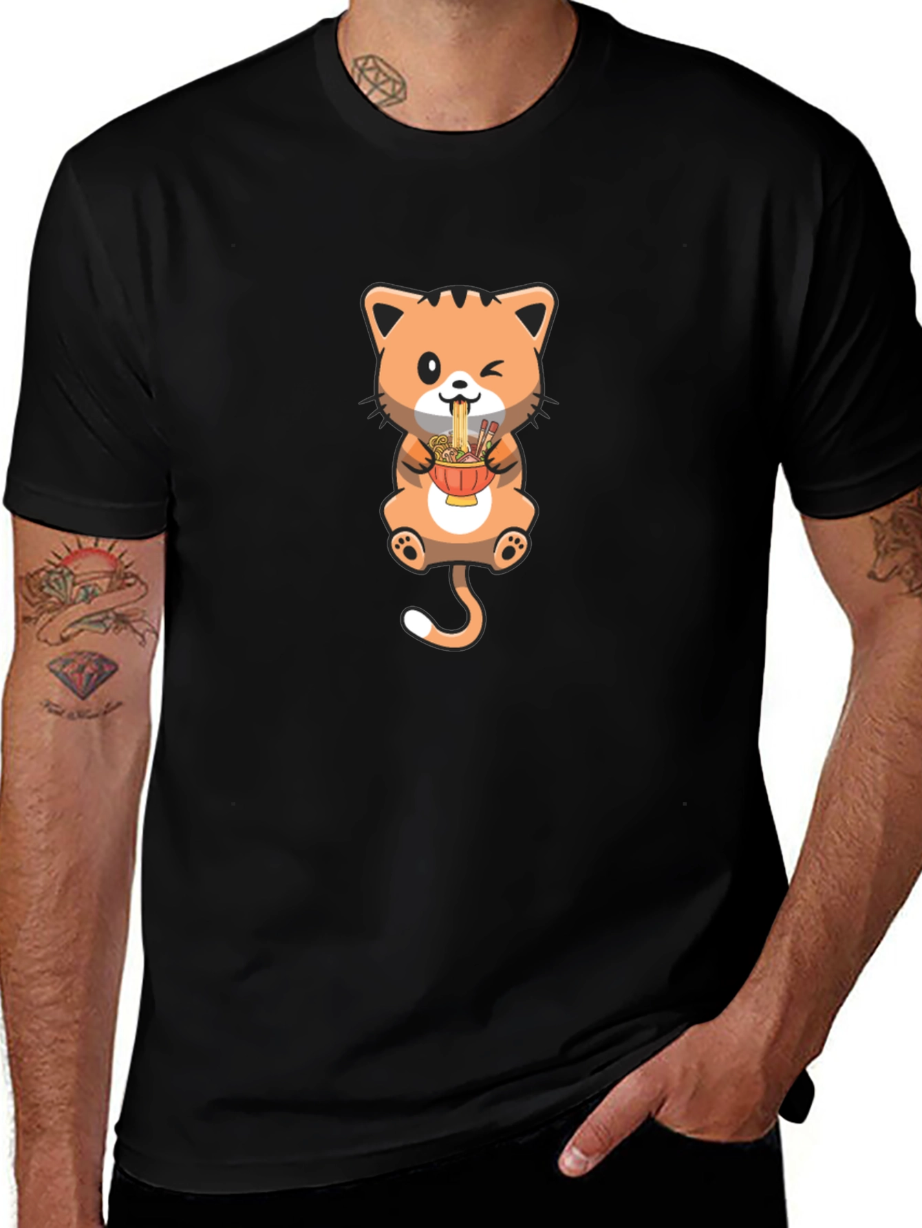 Cute Cat Ramen T-Shirt - Unique Design